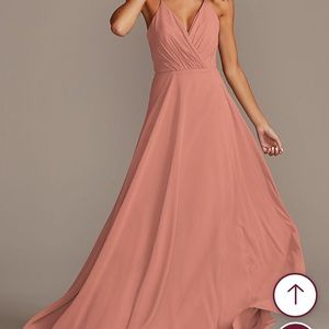 David’s Bridal Desert Coral Bridesmaids Dress
